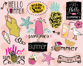 Summer Clipart and Stickers