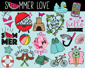 Summer Clipart and Stickers