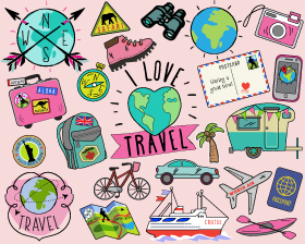 Travel Clipart and Stickers